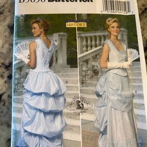 Elegant Blue Historical Dress
